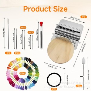 Mini-outil de tricot en bois, outil de réparation DIY pour débutants, outil de création de motifs de couture rapide, pour les enfants de 7 à 12 ans - Product Image 5