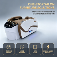 Table de massage professionnelle avec lavabo incurvé et dossier réglable, idéale pour les spas, les hôtels et les salons de beauté