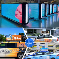 Affichage publicitaire LED P5 couleur double face pour toit de taxi, texte et graphiques dynamiques, mobile monté sur véhicule, 4G WiFi IP65