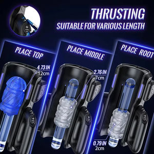 Dubbele handgrepen Leten King Sex Machine Elektrische Stotende Mannelijke Masturbator Orgasme Adult Toys 2 Zachte Sleeves Stem Penis Stimulator - Product Image 4