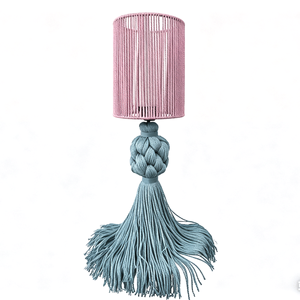 Lampadario a nappa Caralarga, lampada da tavolo con supporto, decorazione da parete in macramè, decorazione per la casa, per soggiorno, ristorante, comodino - Product Image 6