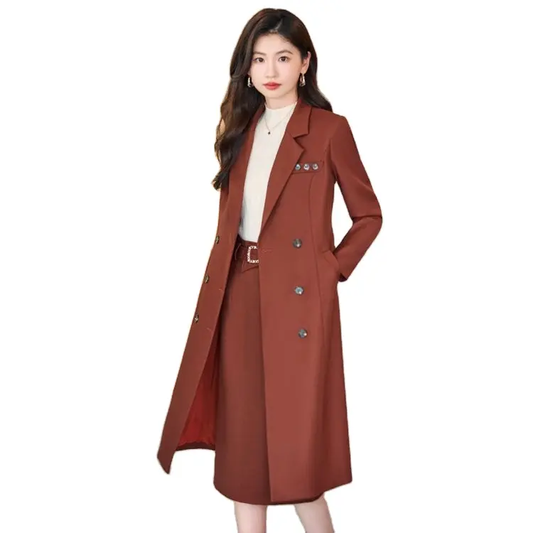 Yüksek kaliteli fabrika toptan artı boyutu kadın ceket kadın takım elbise ceket moda küçük koku kadın rüzgarlık
