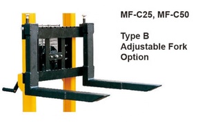 Forklift Mini Berkualitas Tinggi Seri MF-C Kapasitas Angkut Raksasa 120kg, Penumpuk Manual dengan Kaki Penyangga - Product Image 5