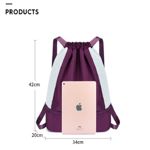 Supplier <b>Promotion</b> New Drawstring <b>Backpack</b> Female Leisure Travel Sports Shoulder Korean Version Fashion Nylon Cloth Fitness Bag - Product Image 2
