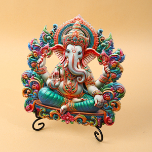 Großhandel maßge schneiderte umwelt freundliche 3D-Harz Handwerk Ganesha Shiva <span class=keywords><strong>Hindu</strong></span> Kunst Ornamente Home Dekorative Modell Muster für die Anbetung - Product Image 2