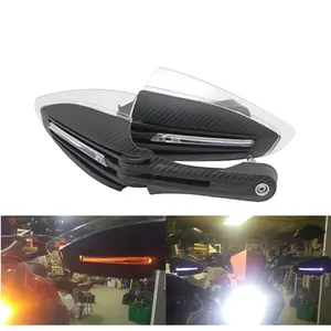 Protector de manos de carbono para motocicleta, luz Led de 7/8 ", 22m