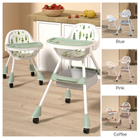 Chaise haute multifonctionnelle portable pour enfants, chaise haute pliable pour bébé, chaise haute pour l'alimentation des bébés