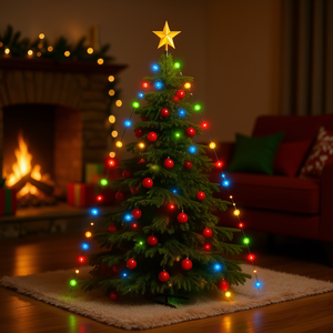 Christmas Tree <b>Light</b> Multicolour LED <b>String</b> <b>Lights</b> For Christmas Tree Decoration 25000 Hours Lifespan IP44 Rating - Product Image 2