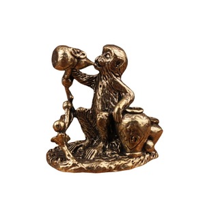 Figura de Mono Embriagado de Latón 045, Decoración para el Hogar, Adorno de Escritorio - Product Image 5