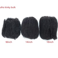 Estensioni di capelli umani al 100% FH, capelli afro kinky sfusi per micro trecce, dreadlock all'uncinetto, intrecciatura boho, tessitura a doppia trama