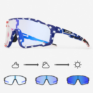 <span class=keywords><strong>KAPVOE</strong></span>-<span class=keywords><strong>Gafas</strong></span> de Sol para ciclismo, lentes <span class=keywords><strong>fotocromáticas</strong></span>, protección ocular, azul y rojo, para interior y exterior, 2025 - Product Image 6