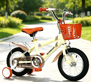 Vélo pour enfants <span class=keywords><strong>avec</strong></span> siège et panier - Vélo pour bébés filles et garçons, <span class=keywords><strong>avec</strong></span> roues auxiliaires de sécurité et de traction durables, pédalable - Product Image 3