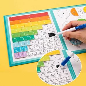 Tableau de division en bois Montessori, jeu de comptage mathématique, tuiles magnétiques de fractions, cercles, jouet éducatif pour enfants, vente en gros YR003 - Product Image 2