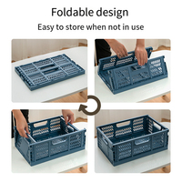 Boîte de rangement pour la maison - Plastique, pliable, panier perforé, conteneur de rangement pour collations et articles divers
