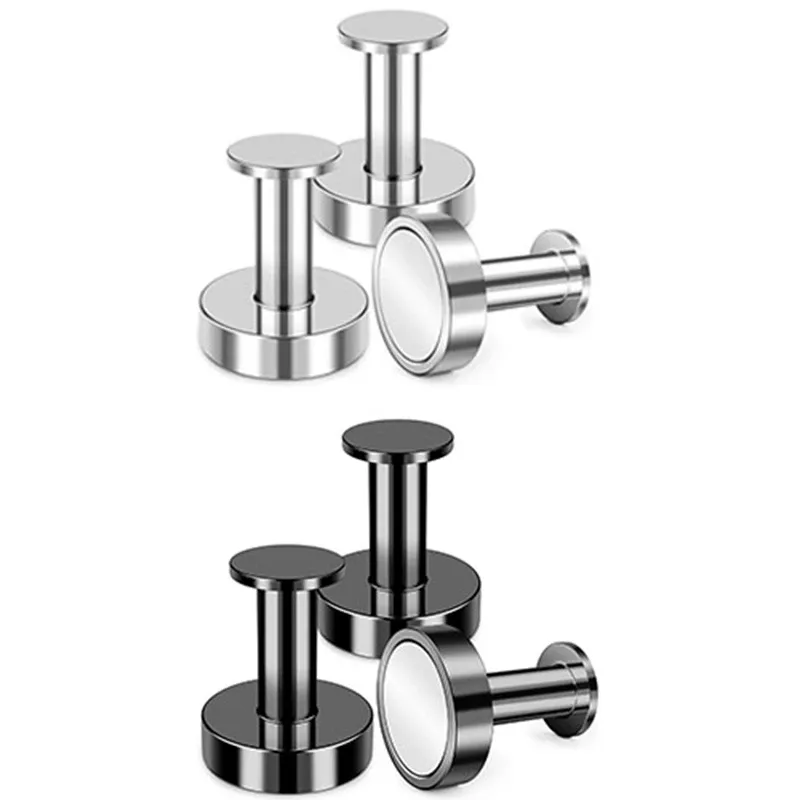 3Pack D 36*40Mm Magneten Push Pins Metalen Magnetische Haken Hanger Super Sterke I-Vorm Magnetische Haken Voor Opknoping Jassen En Tassen