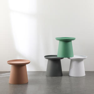 Nordic Round Plastic Coffee <b>Table</b> Small Apartment Minimalist Sofa <b>Side</b> <b>Table</b> Simple Balcony Trendy - Product Image 2