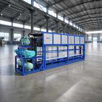 Système de refroidissement direct industriel, machine à fabriquer des blocs de glace, 5 tonnes par jour, moteur et engrenages, machine à fabriquer de la glace