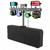 YUNQI Projecteur LED RGBW Laser Portable à Effets Combinés DMX512 IP20 en Alliage d'Aluminium, Durée de Vie 50000 Heures, pour Scène et Événements
