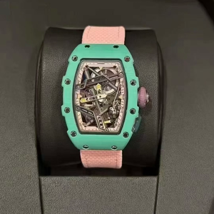 new styleColorful Tonneau Hollow Skeleton Mechanical <b>Watch</b> Multicolor <b>Case</b> Luxury Rubber Strap Sport Automatic Waterproof <b>Watch</b> - Product Image 4