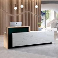 Bureau en bois au design moderne, bureau de réception, table de comptoir, petit salon de manucure, bureau de réception