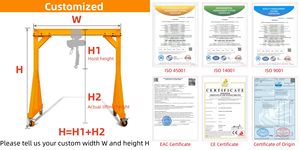 Nouveau prix du mini-grue à portique mobile portable d'atelier d'origine de 2 tonnes et 5 tonnes - Product Image 6