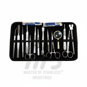 Juego de instrumentos quirúrgicos de acero inoxidable, juego de instrumentos quirúrgicos pequeños con estuche, 12 unidades, por Master of Industry CE - Product Image 1