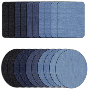 25/20/5 PCS 데님 패치 DIY 다리미 데님 팔꿈치 패치 수리 바지 진 의류 바지 배지 의류 재봉 직물 - Product Image 1