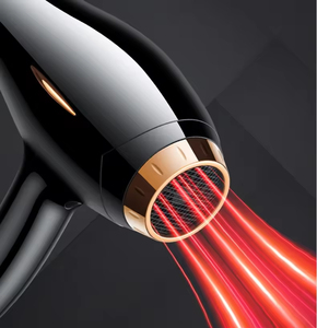 Sèche-cheveux ionique pliable à piles pour la maison, la salle de bain et l'hôtel, 3 vitesses réglables, séchage rapide, 1300W, noir dégradé - Product Image 6