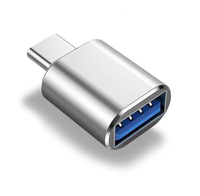 Alliage d'aluminium métal type-c Type c connecteur mâle vers USB 3.0 femelle convertisseur métallique OTG adaptateur