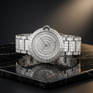Reloj de Cuarzo para Hombre, Diseño Moderno y Lujoso, Resistente al Agua, con Diamantes de Imitación, Estilo Hip Hop, Batería con 12 Meses de Duración - Product Image 3
