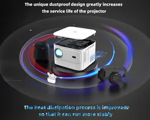 LED Projector 7400 Lumens Built-in Speaker Smart Android Mini Projector 1920*1080P Digital Home Theatre Movie Projector