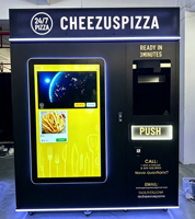 Distributeur automatique de pizzas intelligent, service en libre-service en 3 minutes, certifié CE, en acier inoxydable, écran tactile, options de paiement multiples, basé sur le cloud