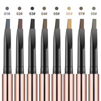 Crayon à sourcils en stick, pigment naturel, 8 couleurs, longue tenue, résistant à l'eau, à base de produits chimiques, marque privée, vente en gros