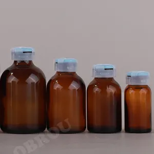 7ml 10ml 30ml stopper bottles aluminum cover 2ml pharmaceutical clear medicine penicillin glass bottles for injection