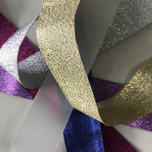 <span class=keywords><strong>Ruban</strong></span> en velours métallique coloré en gros, largeur 25 mm (1 pouce), <span class=keywords><strong>ruban</strong></span> en velours métallique pailleté pour la décoration de fêtes de Noël - Product Image 3