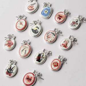 WEGOODZF Accessoires de bricolage pour colliers, boucles d'oreilles, chaussures, breloques, impression végétale, chaton mignon, <span class=keywords><strong>pendentif</strong></span> coloré pour les fêtes ou la fabrication de cadeaux - Product Image 3