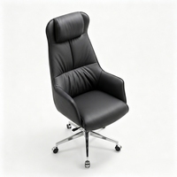 Chaise de bureau de direction ergonomique en cuir de luxe, dossier haut, pivotante, pour bureau moderne, salle de réunion, mobilier de direction