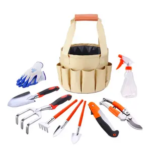 Ensembles d'outils de plantation de jardin d'emballage de toile Kit d'outils de jardinage à main robustes pour légumes de fleurs