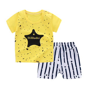 Nouvel ensemble coréen d'été pour enfants : T-shirt à manches courtes et short de pyjama pour bébés garçons et filles - Product Image 2