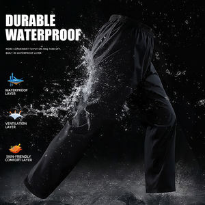 Ensemble imperméable unisexe <span class=keywords><strong>en</strong></span> polyester pongé pour adulte, avec logo personnalisé, léger, réutilisable, à capuche, tendance - Product Image 3