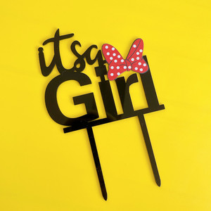 Décoration de gâteau en acrylique « Miel et Douceur » pour garçon ou fille, « Bienvenue Bébé », Joyeux Anniversaire, avec un nœud, pour fête d'anniversaire - Product Image 4