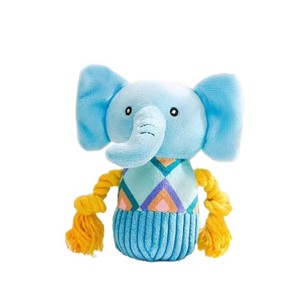 <b>Plush</b> Elephant Dog Toy With Squeaker For Teething And Chew Play Indoor Use For Puppies And <b>Large</b> Dogs - Product Image 3