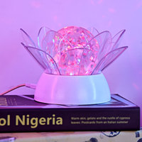 Vente en gros Lampe d'offrande de Bouddha LED Lotus coloré Fournissant une lampe jamais brûlante bouddhiste