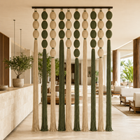 Rideau à franges suspendu personnalisé, séparateur de pièce modulaire en fibre pour hôtel, restaurant, entrée, décoration commerciale