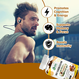 Hot Sale Mushroom Gummies Immune Support Energy Improvement Health <b>Supplement</b> for Adults Increase Enefay Productivity Gummies - Product Image 5