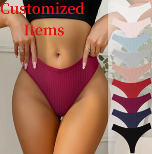 Braguitas de algodón de cintura baja de color liso para mujer, ropa interior transpirable de punto para uso diario, bragas de algodón 40S para mujer, tallas S/M/L, para las cuatro estaciones - Product Image 1