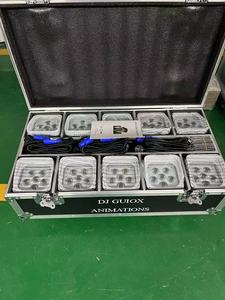 Foco LED de escenario 6x15W RGBWA+UV 6 en 1 con batería recargable, control remoto inalámbrico DMX, luz ascendente LED para bodas - Product Image 6