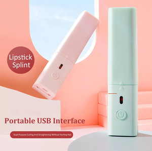 KooFex – lisseur de cheveux 2 en 1, rouge à lèvres mignon <span class=keywords><strong>pas</strong></span> <span class=keywords><strong>cher</strong></span>, Mini <span class=keywords><strong>fer</strong></span> plat en céramique à chaleur rapide USB <span class=keywords><strong>sans</strong></span> <span class=keywords><strong>fil</strong></span> - Product Image 5