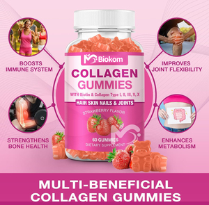 Nhà máy cung cấp OEM nhãn hiệu riêng 2000mg Collagen Gummies cho tóc da và móng tay với biotin, vitamin C & kẽm cho phụ nữ và nam giới - Product Image 3