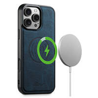 Coque de téléphone SUTENI pour iPhone 18 Pro Max, chargement magnétique sans fil, texture litchi, effet givré, cuir synthétique de luxe, compatible 17 16 Plus 15